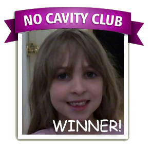 Kyra N. is the No Cavity Club Winner of the month for April. Congratulations Kyra!!